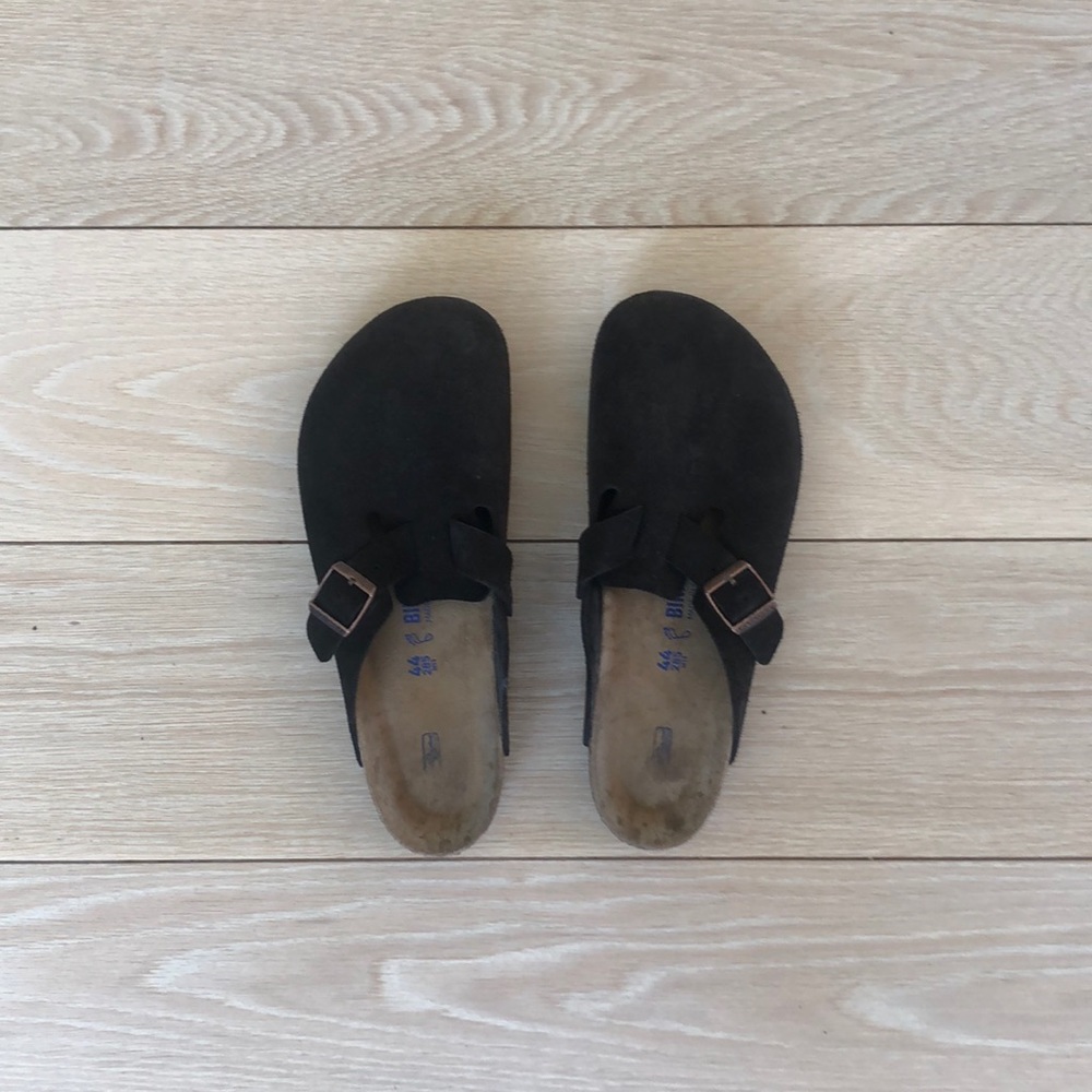 Men’s brown Birkenstock slides like new
